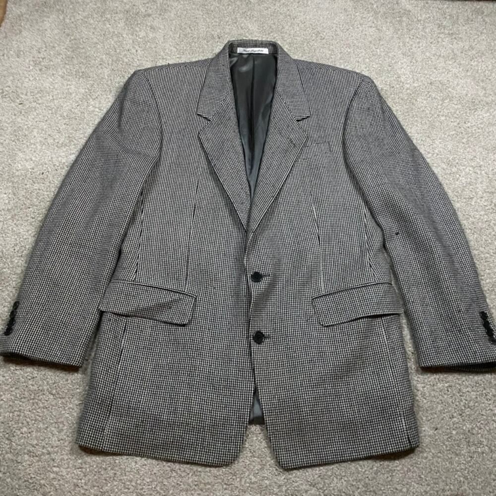 Vintage Karl Lagerfeld Jacket Mens 38R Black White Blazer 90s Designer Menswear